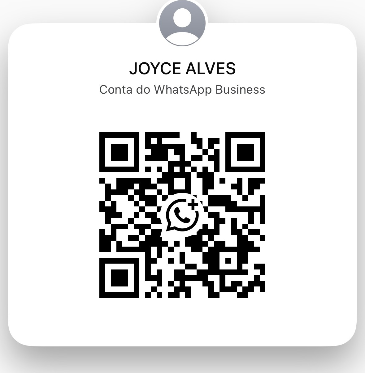 QR code para conversar com Joyce Alves no WhatsApp